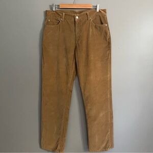 Levi's 505 Size 14 Womens Tan Velour Pants Lower Rise Straight Leg Jeans Missy